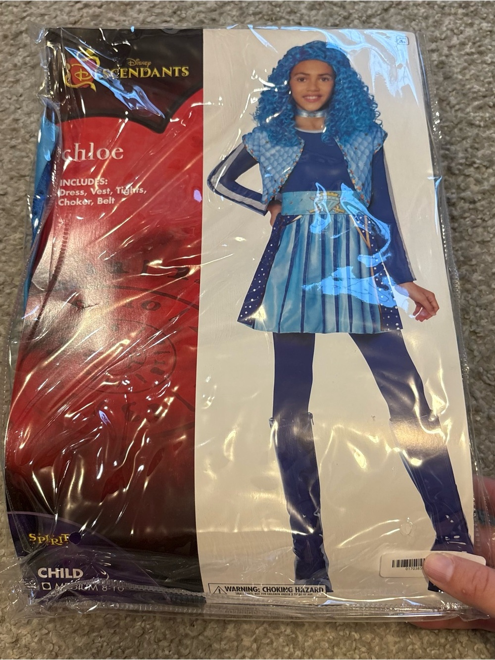 Disney Chloe Blue Girls Descendants Costume NEW Sz 8 10 Spirit Halloween world